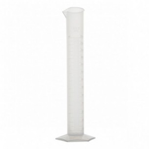 Probeta graduada base hexagonal, PP, clase B, 50 ml, 12 uds