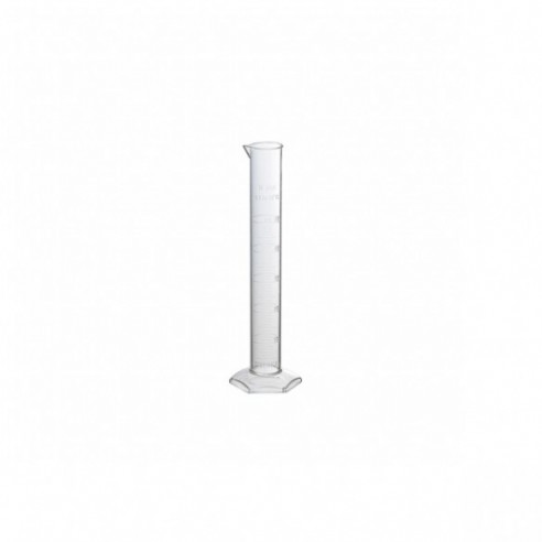 Measuring cylinder hexagonal base, PMP, class B, 25 ml