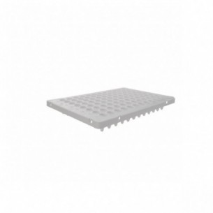 Placas de PCR/qPCR, color opaco blanco, semi faldón, 100 uds