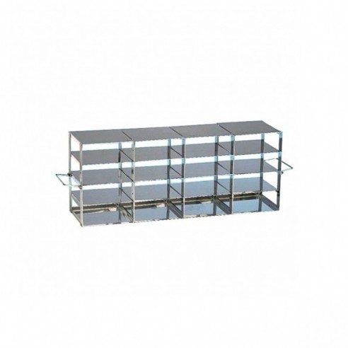 Rack para congeladores verticales de acero inoxidable para 2 x 4 cajas de altura 125 mm