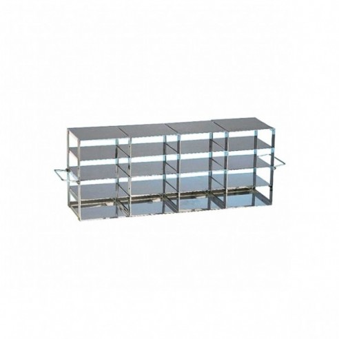 Rack para congeladores verticales de acero inoxidable para 4 x 4 cajas de altura 50 mm