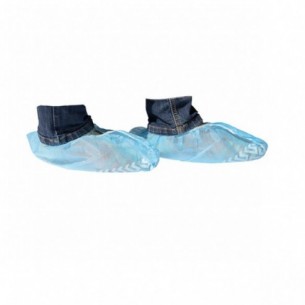 Cubrezapatos desechables para visitantes, antideslizante, Color azul, 100 uds