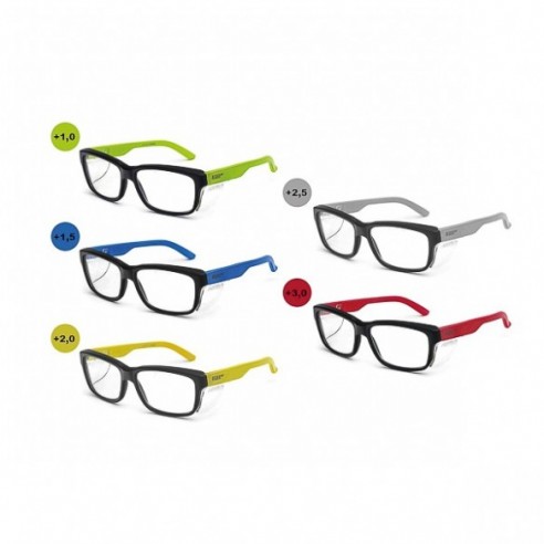 Gafas de seguridad pregraduadas Premium Line modelo WORK&FUN, +2,0