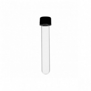 Tubo con rosca y tapón fenólico, fondo redondo, Ø16 x 100, 250 uds