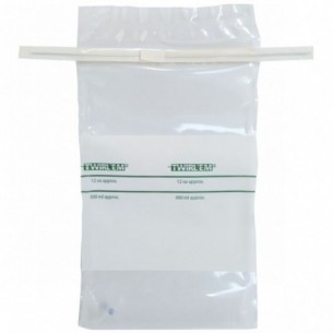 Bolsas estériles para toma de muestras de agua con tíosulfato, 300 ml, 100 uds