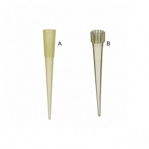 Puntas para micropipetas 2 - 200 µl, tipo Gilson, amarillas, 1000 uds