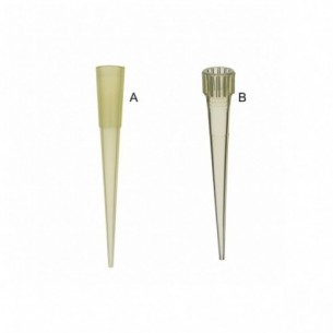 Puntas para micropipetas 2 - 200 µl, tipo Eppendorf, amarillas, 1000 uds