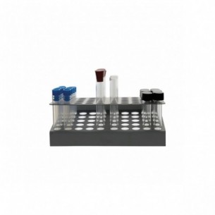 Gradilla en Z de aluminio para 5x10 tubos de hasta 12 mm