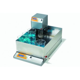 Baño con termostato de inmersión 20L 100 ºC con agitación magnética 5 plazas