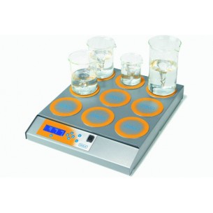 Multiagitador magnético 9 posiciones LCD (reg.ind.)  200-1200rpm *