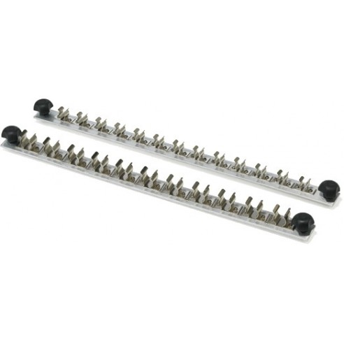 Base con clips fijos sujec. 7 tubos Ø 27 a 30