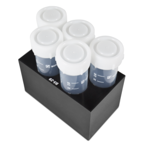 B5-29, Bloque con 5 tomas para tubos de 29 mm de diámetro, fondo plano