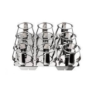 Base de plato con 9 sujecciones de acero inoxidable : 9 x 250 mL