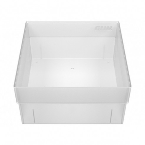 GLW-Box PP natural, 130 x 130 x 70 mm, w/o divider