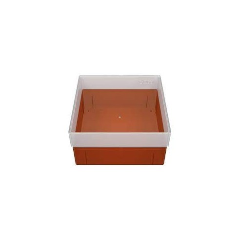 GLW-Box PP red, 130 x 130 x 70 mm, w/o divider