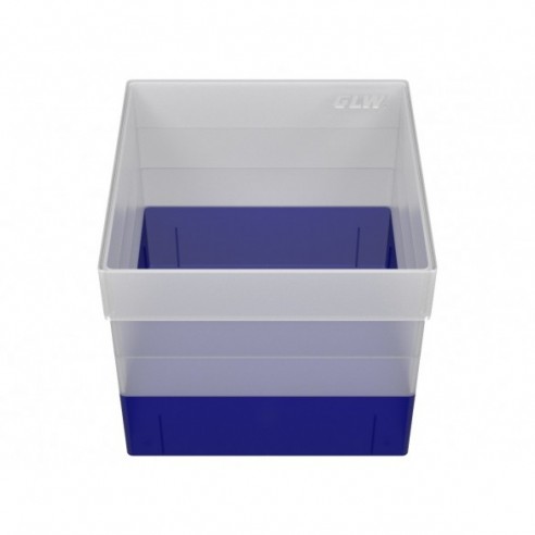 GLW-Box PP blue, 130 x 130 x 120 mm, w/o divider