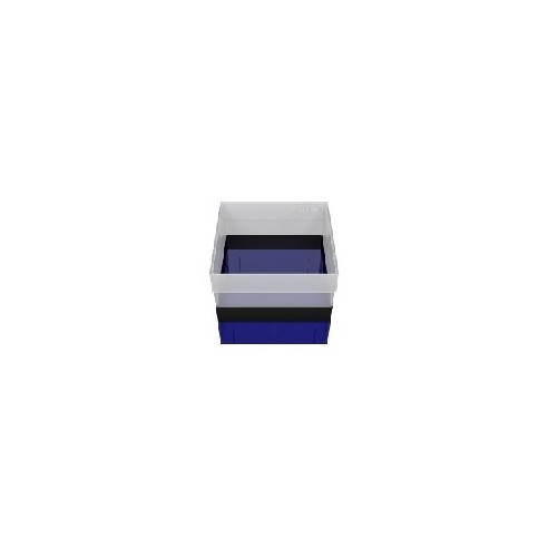 GLW-Box PP blue/black, 130 x 130 x 120 mm, w/o divider