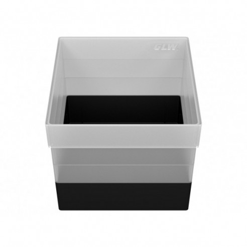 GLW-Box PP black, 130 x 130 x 120 mm, w/o divider