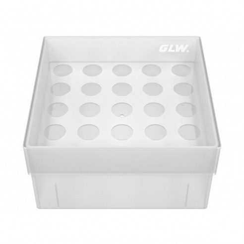 GLW-Box PP natural, 130 x 130 x 70 mm, for 25 tubes