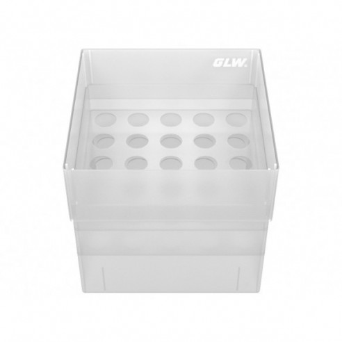 GLW-Box PP natural, 130 x 130 x 125 mm, for 25 tubes