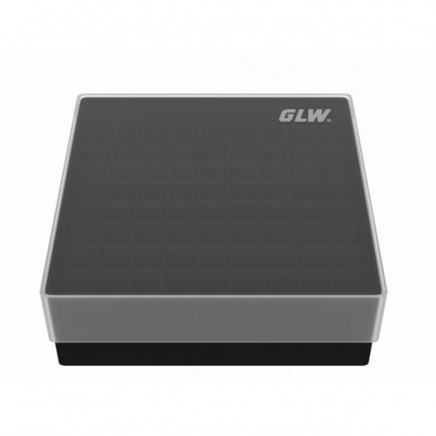 GLW-Box PP black, 130 x 130 x 45 mm, for 9 x 9 tubes