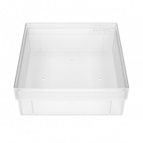 GLW-Box PP natural, 130 x 130 x 52 mm, w/o divider
