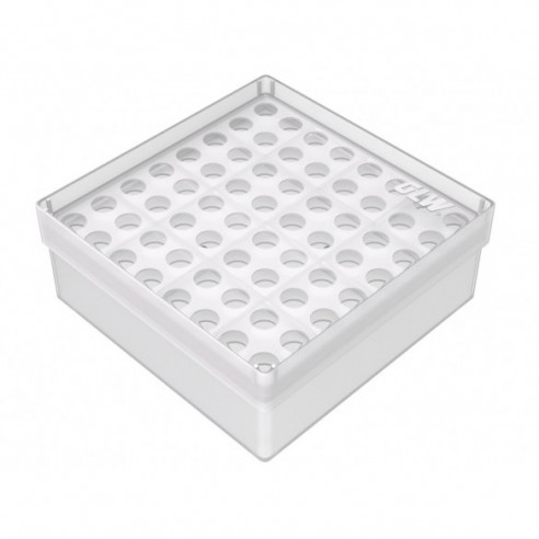 GLW-Box PP natural, 130 x 130 x 52 mm, double for 8 x 8 tubes