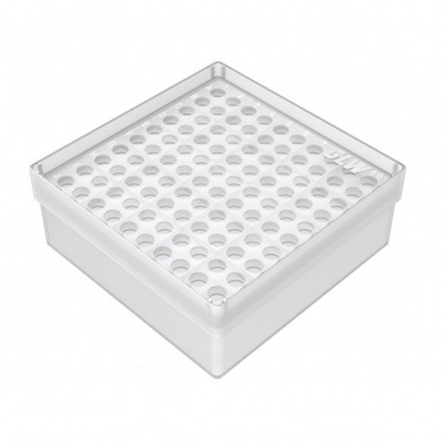 GLW-Box PP natural, 130 x 130 x 52 mm, double for 10 x 10 tubes