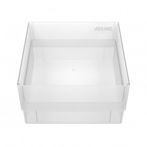 GLW-Box PP natural, 130 x 130 x 75 mm, w/o divider