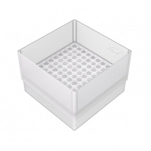 GLW-Box PP natural, 130 x 130 x 90 mm, double for 10 x 10 tubes