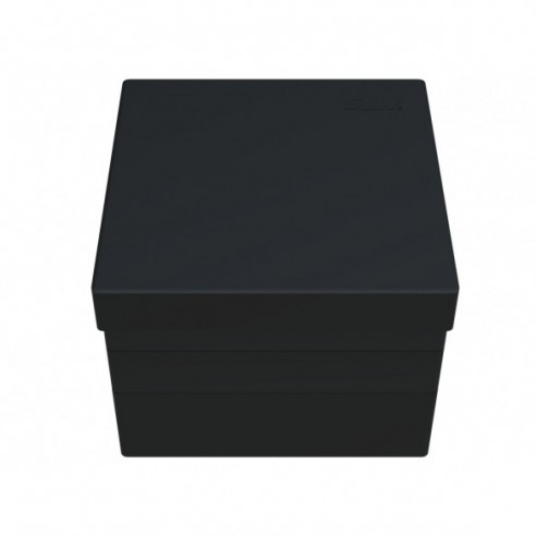 CRYO BOX 130x130x102MM 6x6 FOR 5.0 ML FALSE BOTTOM TUBES, BOX+LID BLACK