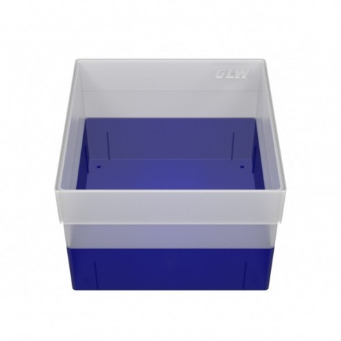 CRYO BOX 130X130X95MM W/O DIVIDER, W/O VENTILATION HOLES IN BASE, BLUE