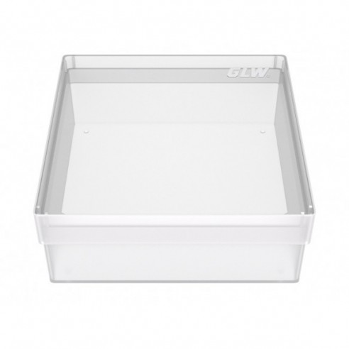 GLW-Box PP natural, 130 x 130 x 52 mm, w/o divider and holes