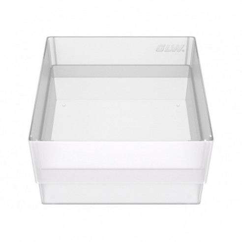 GLW-Box PP natural, 130 x 130 x 70 mm, w/o divider and holes