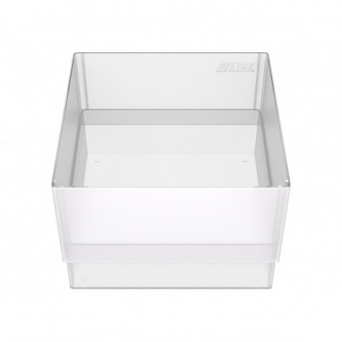 GLW-Box PP natural, 130 x 130 x 90 mm, w/o divider and holes