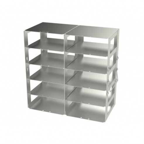 Stainless steel rack, 5x2 pl. 54 mm, 286 x 277 x 140 mm