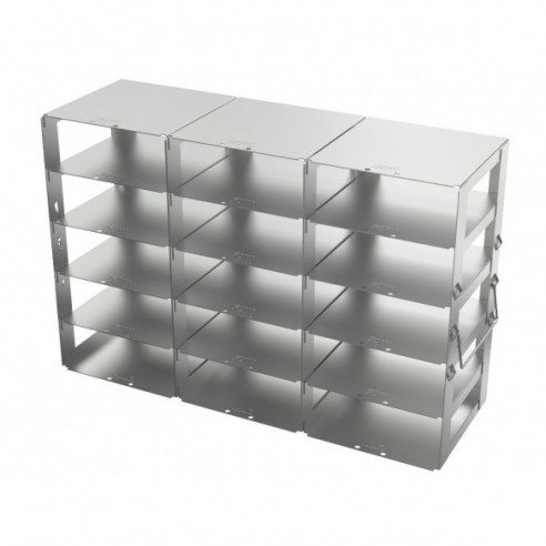 Stainless steel rack, 5x3 pl. 54 mm, 420 x 277 x 140 mm