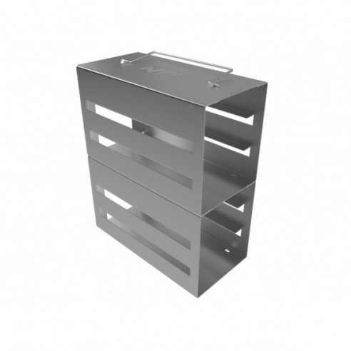 Stainless steel rack, 6 pl. for slide boxes, 186 x 90 x 203 mm