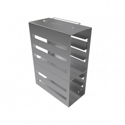 Stainless steel rack, 7 pl. for slide boxes, 186 x 90 x 237 mm