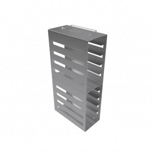 Stainless steel rack, 10 pl. for slide boxes, 186 x 90 x 335 mm
