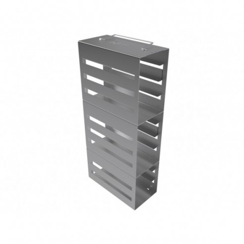 Stainless steel rack, 11 pl. for slide boxes, 186 x 90 x 369 mm