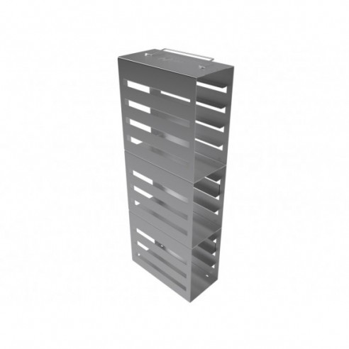Stainless steel rack, 13 pl. for slide boxes, 186 x 90 x 435 mm