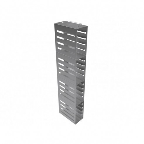 Stainless steel rack, 20 pl. for slide boxes, 186 x 90 x 665 mm