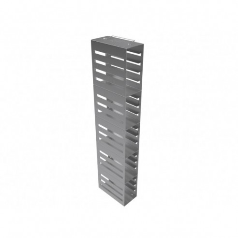Stainless steel rack, 21 pl. for slide boxes, 186 x 90 x 700 mm