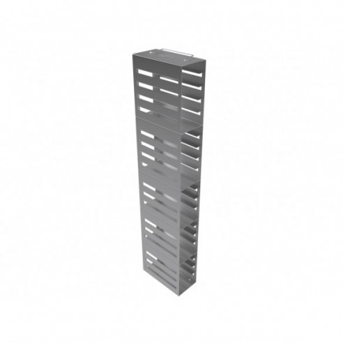 Stainless steel rack, 22 pl. for slide boxes, 186 x 90 x 732 mm