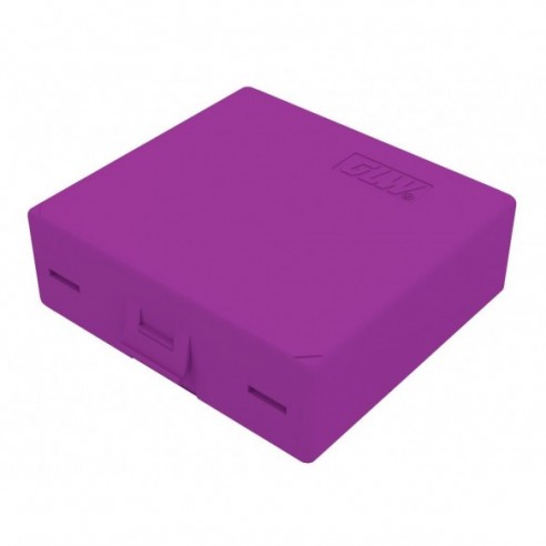 GLW-Slide box PS, 90 x 90 x 32 mm, violet, 25 pl., snap lock