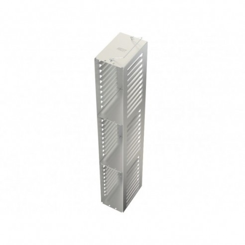 Stainless steel rack, 33 pl. f. microtest plates, 90 x 140 x 660 mm