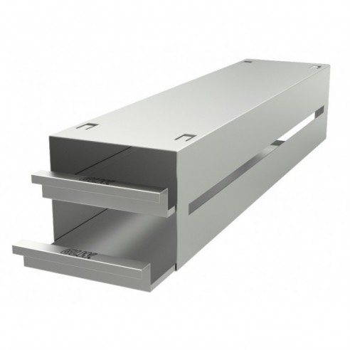 Stainless steel drawer rack, 2x4 pl. 54 mm, 540 x 117 x 135 mm