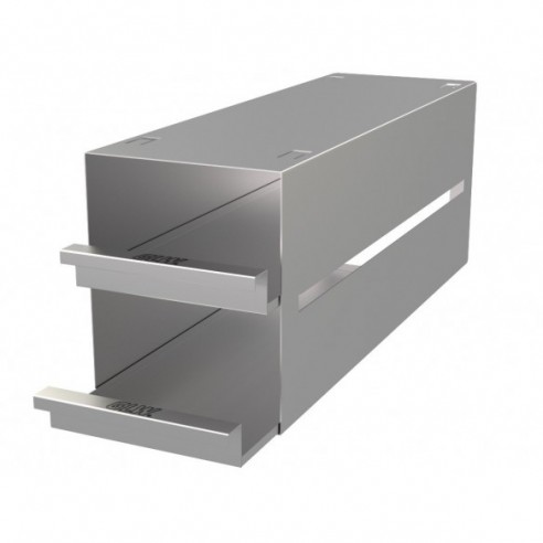Stainless steel drawer rack, 2x3 pl. 78 mm, 410 x 165 x 135 mm
