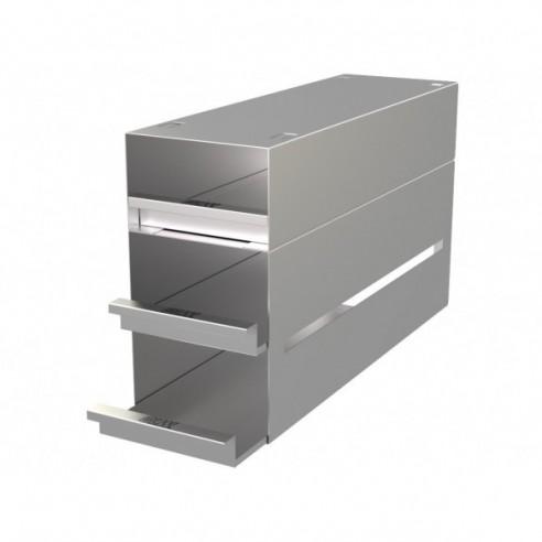 Stainless steel drawer rack, 3x3 pl. 78 mm, 410 x 247 x 135 mm
